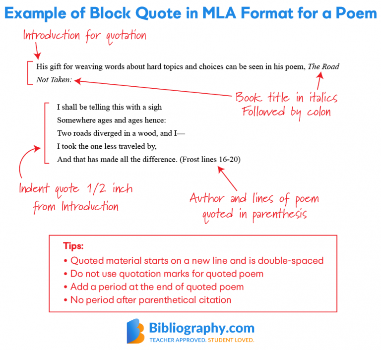 Citing Poems In Mla In Text Citations Mla Guide Libguides At Yk Hot