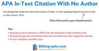 Creating APA Citations for Websites With No Author | Bibliography.com