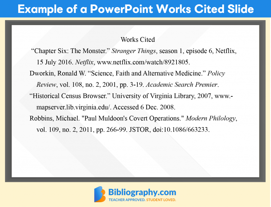 how to cite works in a powerpoint presentation