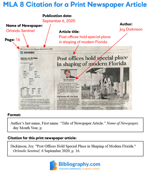 How to Cite a Newspaper Article in MLA With Examples | Bibliography.com