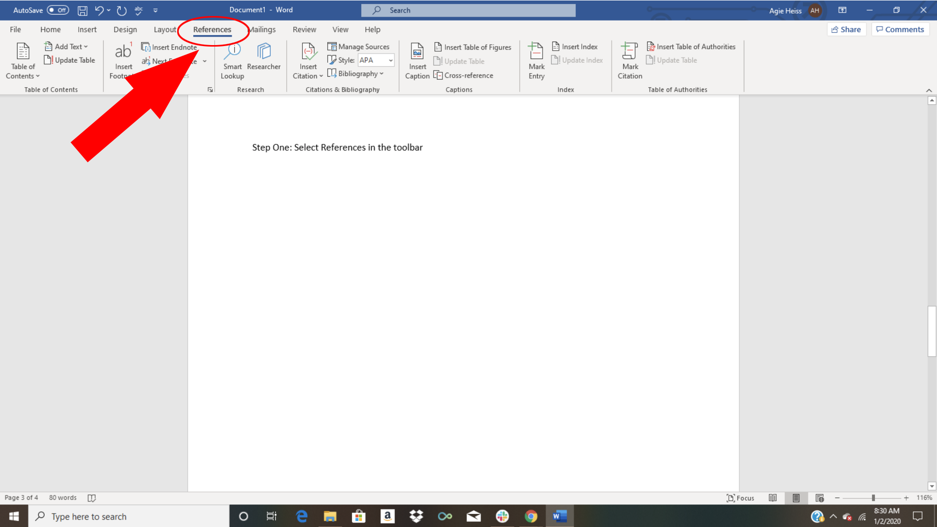 how to insert a citation in word mac