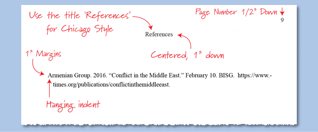 chicago endnote citation format