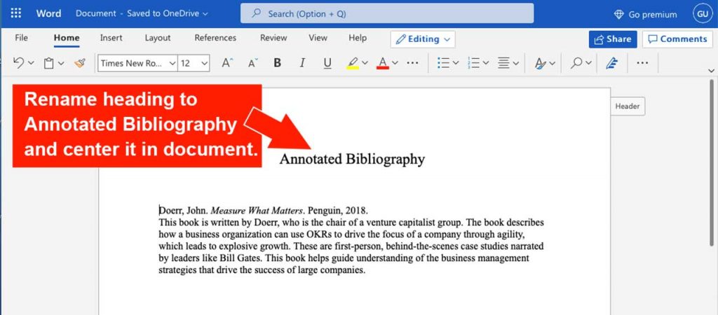 how to write an annotated bibliography for a literature review