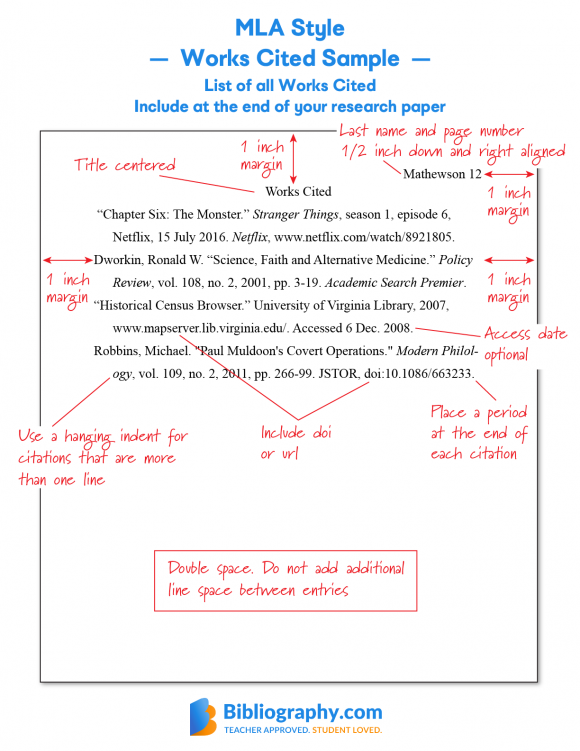 how to make a works cited page for a research paper